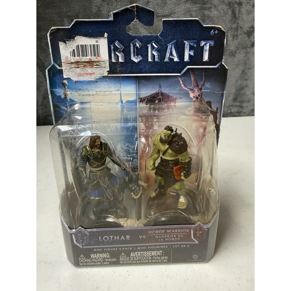 Warcraft Mini Lothar & Horde Warrior Action Figures (2 Pack) Sealed